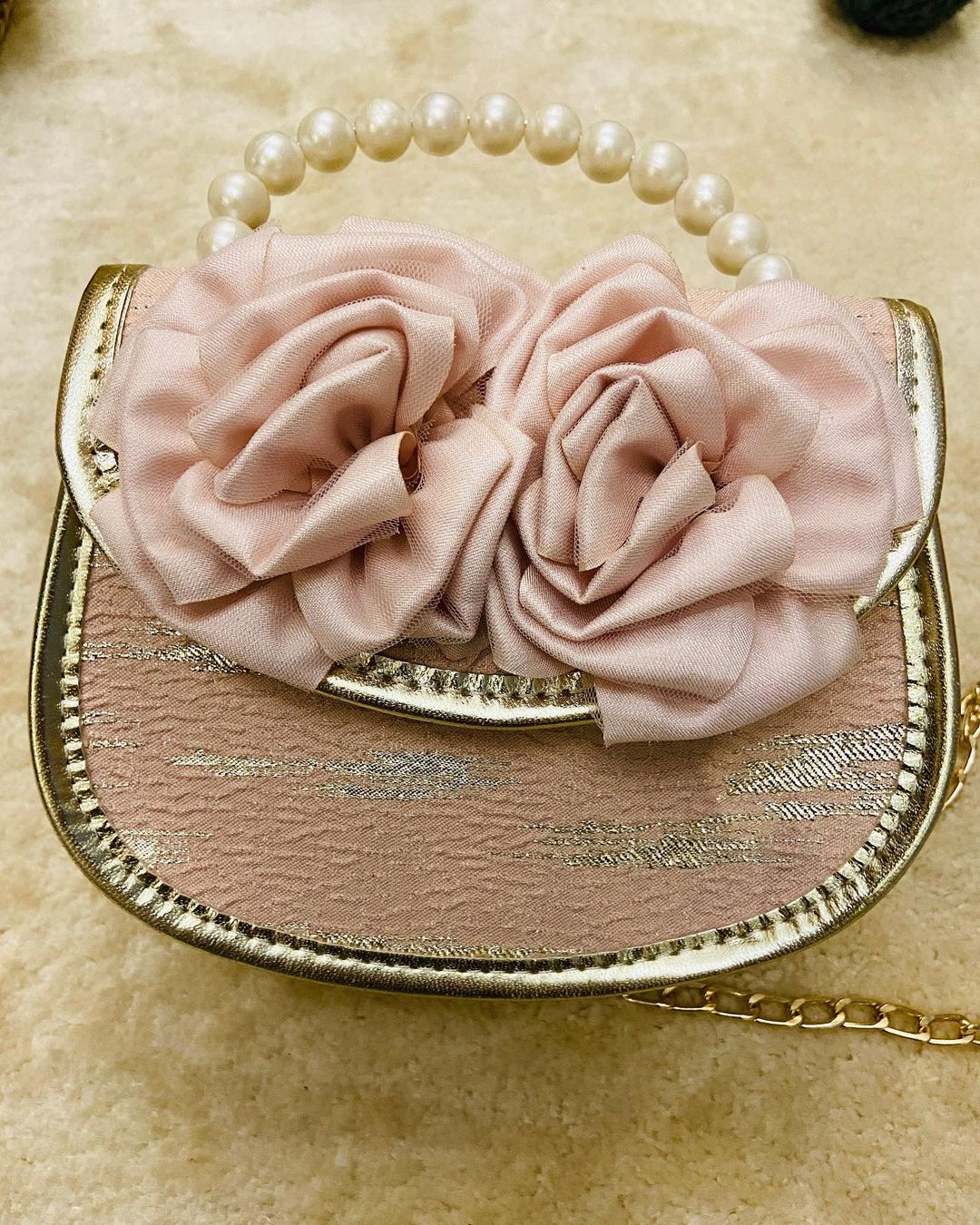 Pink discount flower purse