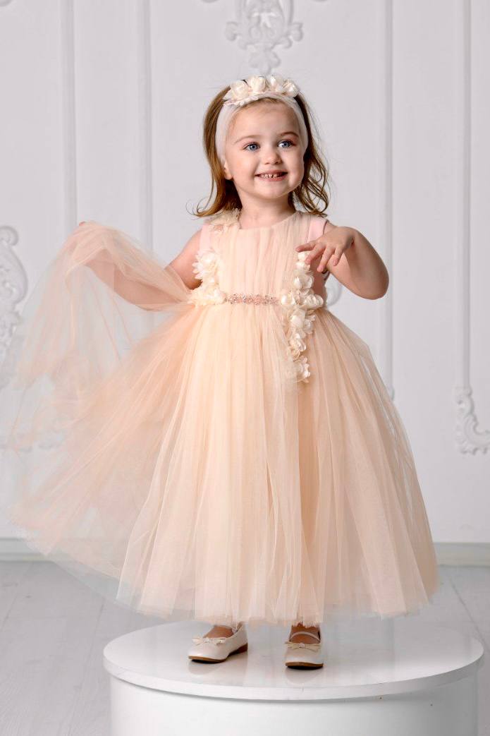 open lace back dress Flower Girl Dresses main image 0