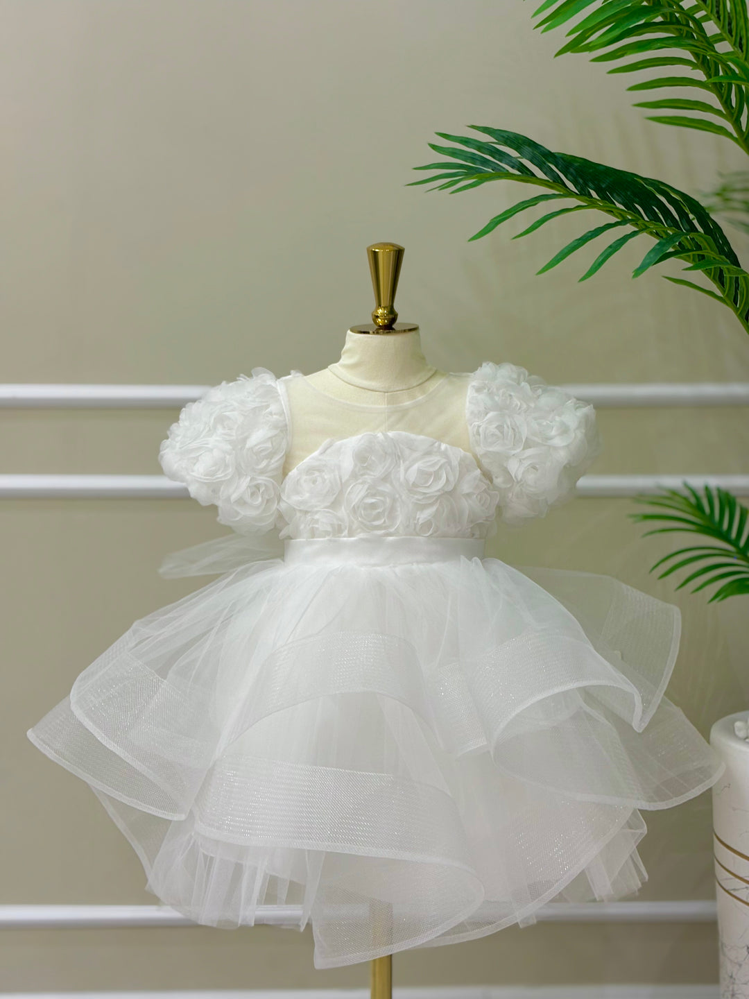 Anaya Girls White Blossom Party Dress