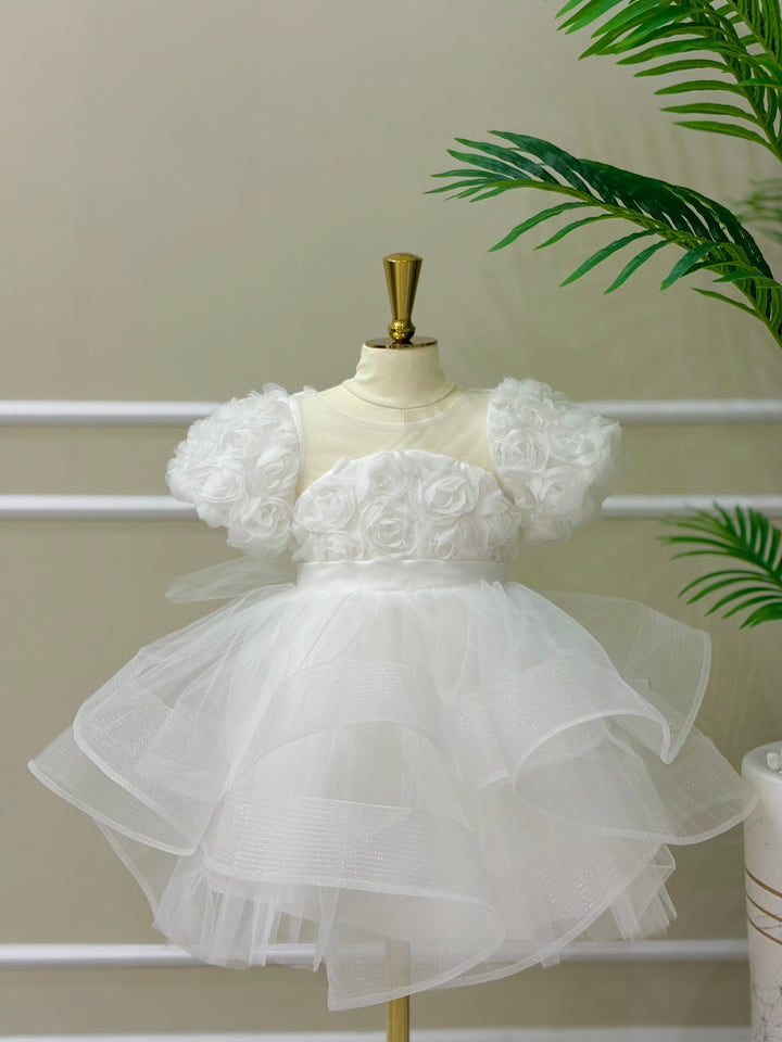 Anaya Girls White Blossom Party Dress