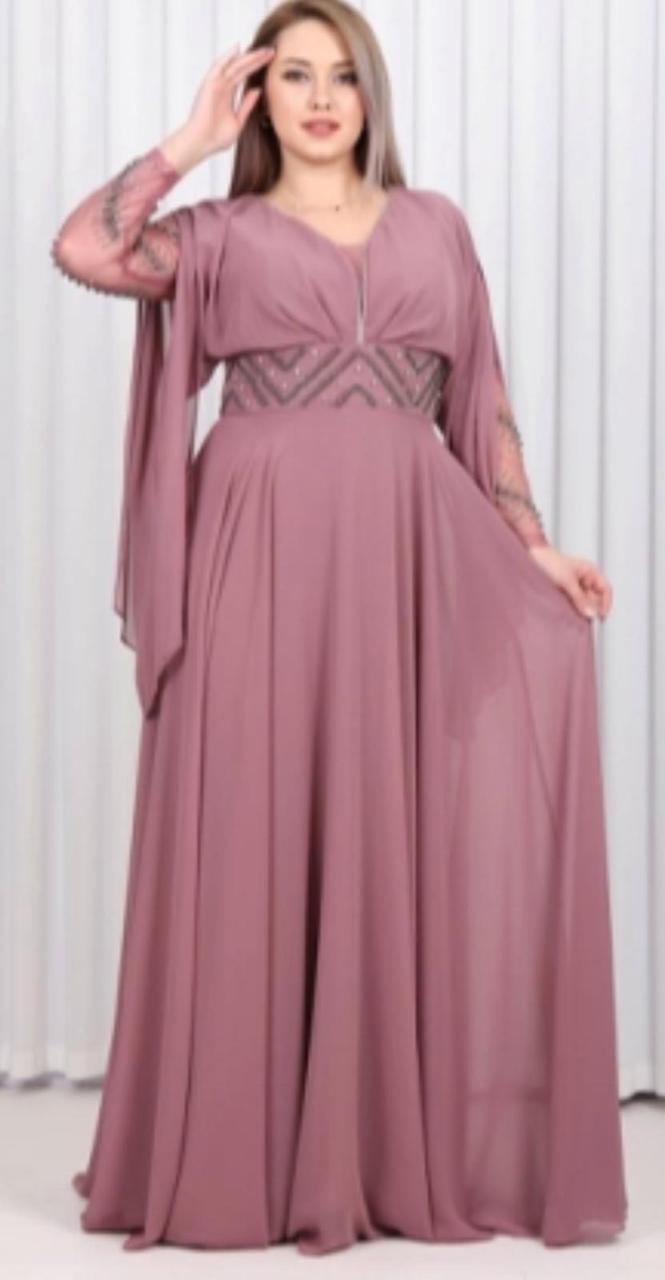 Areej Pink Embellished Party Wear Gown for Women