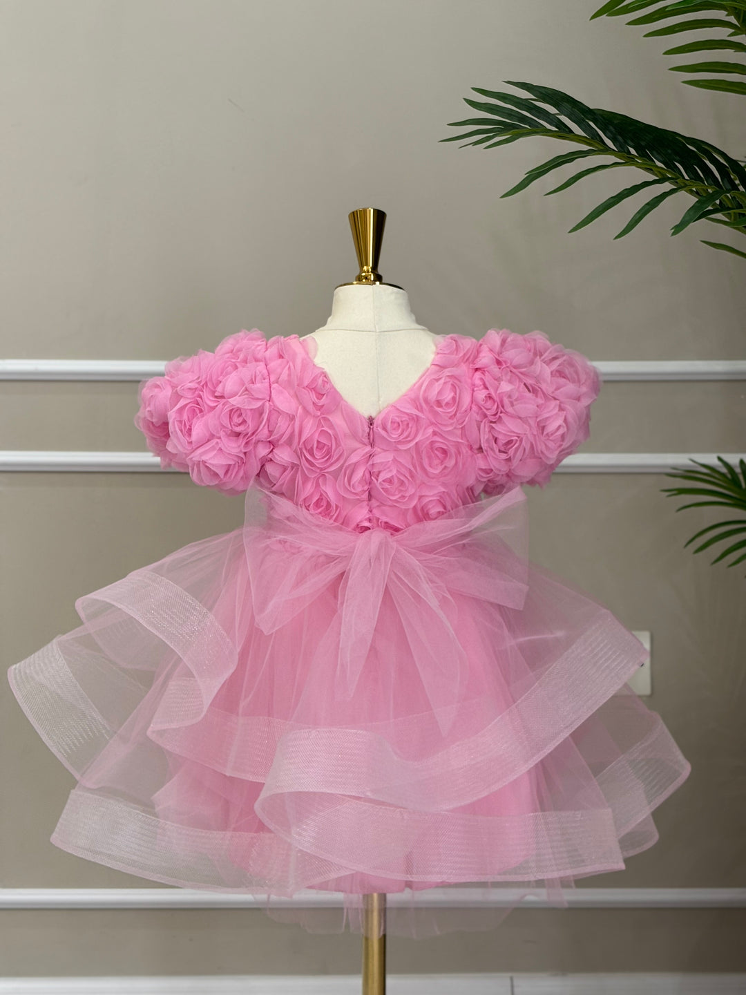 Anaya Girls Pink Blossom Party Dress