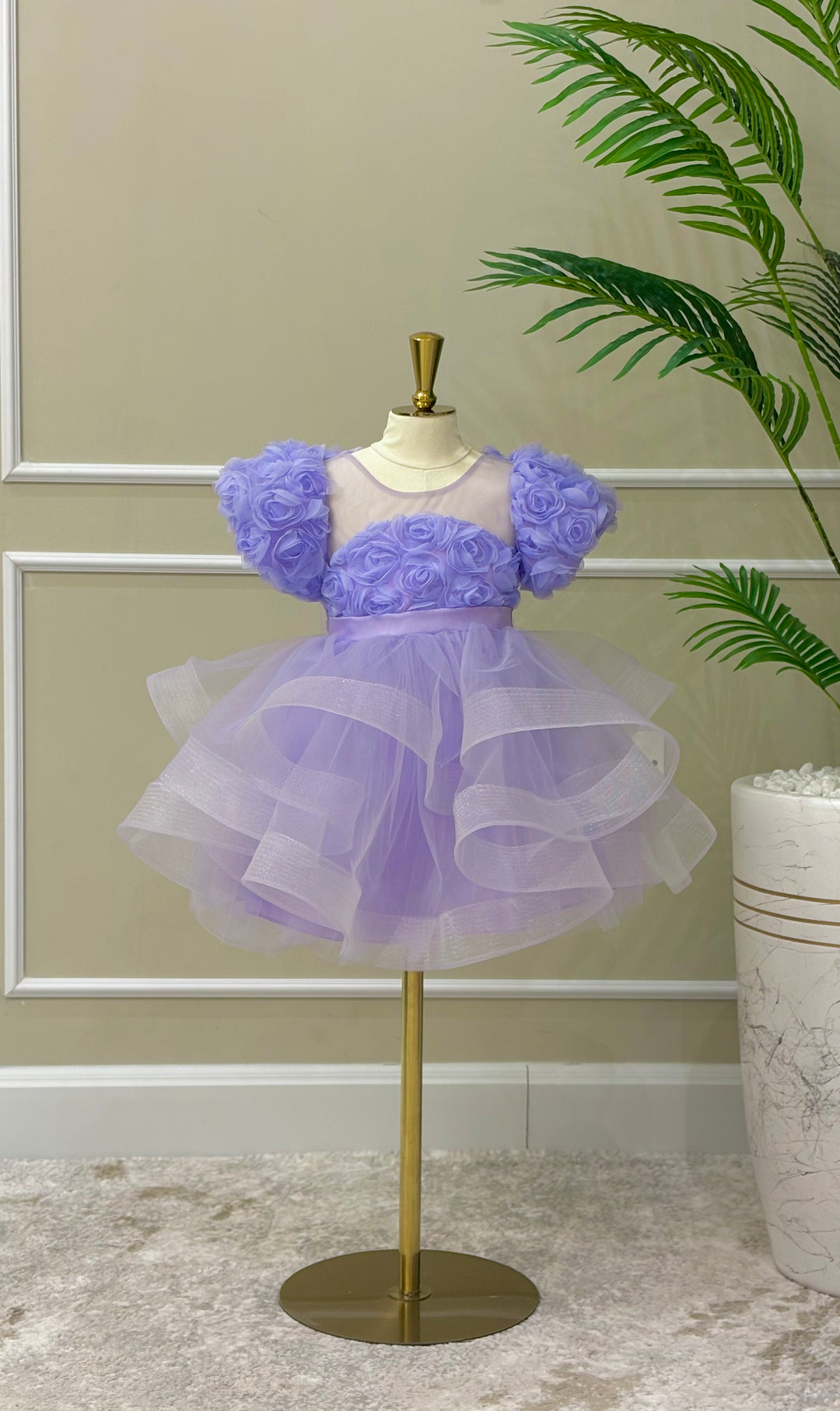 Anaya Girls Lilac Blossom Party Dress