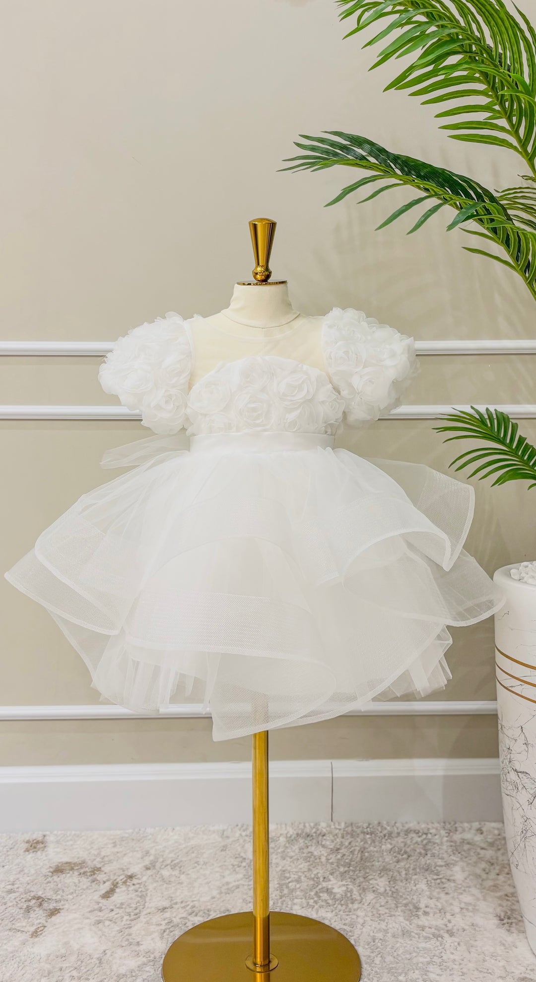 Anaya Girls White Blossom Party Dress