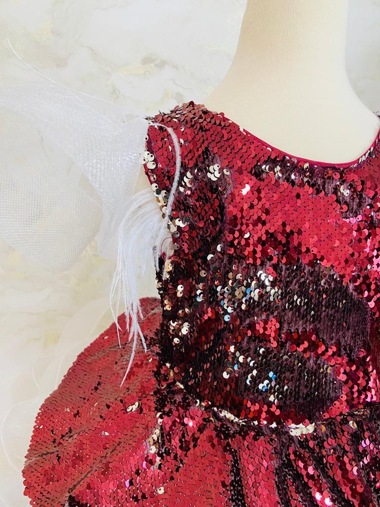 Amy Maroon Girls Birthday/Party Dress – Liba Fashion