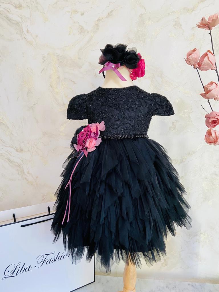 Black Birthday dress for girl