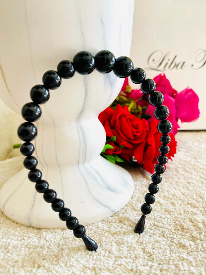 Black Pearl Handmade Luxury  Hairband