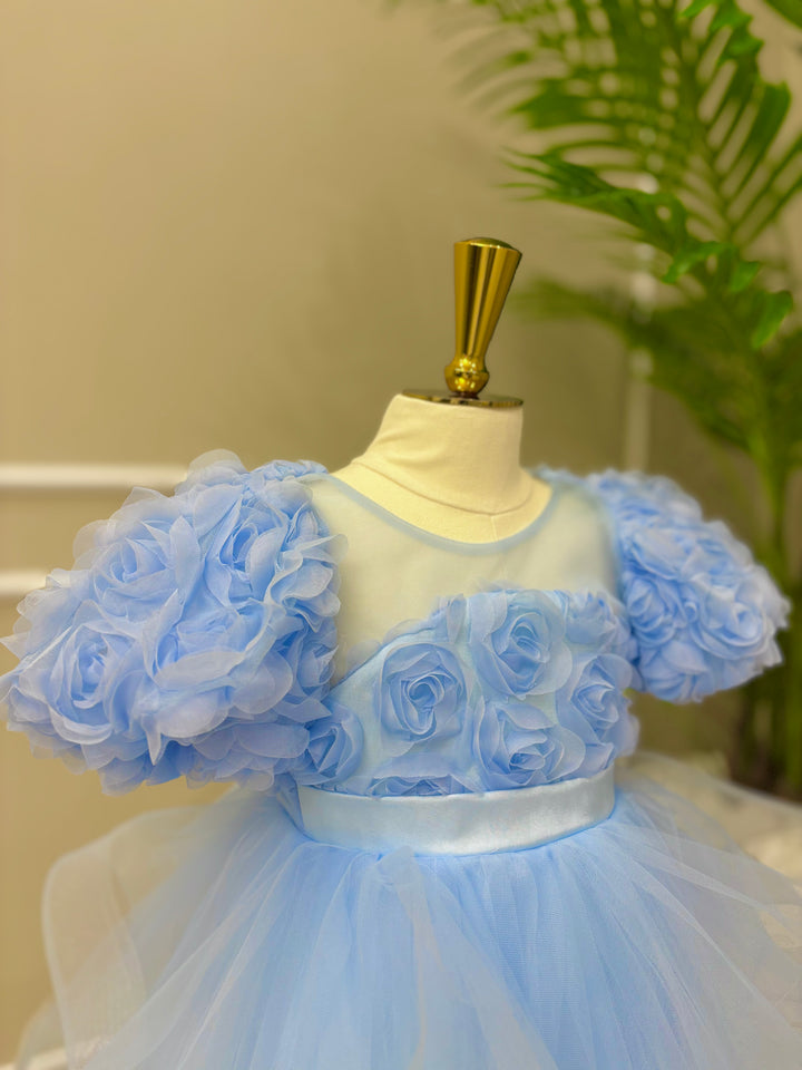 Anaya Girls Blue Blossom Party Dress