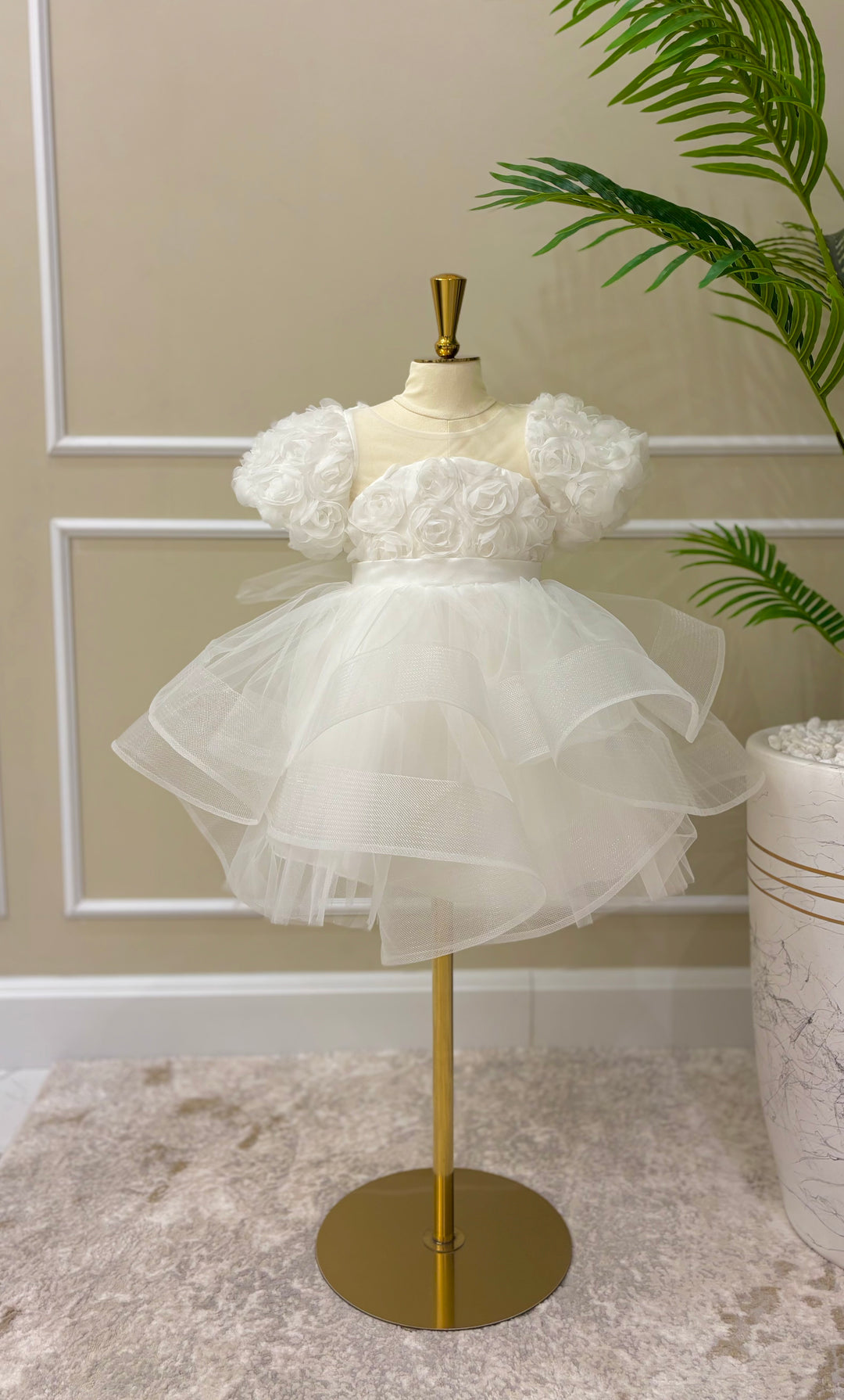 Anaya Girls White Blossom Party Dress