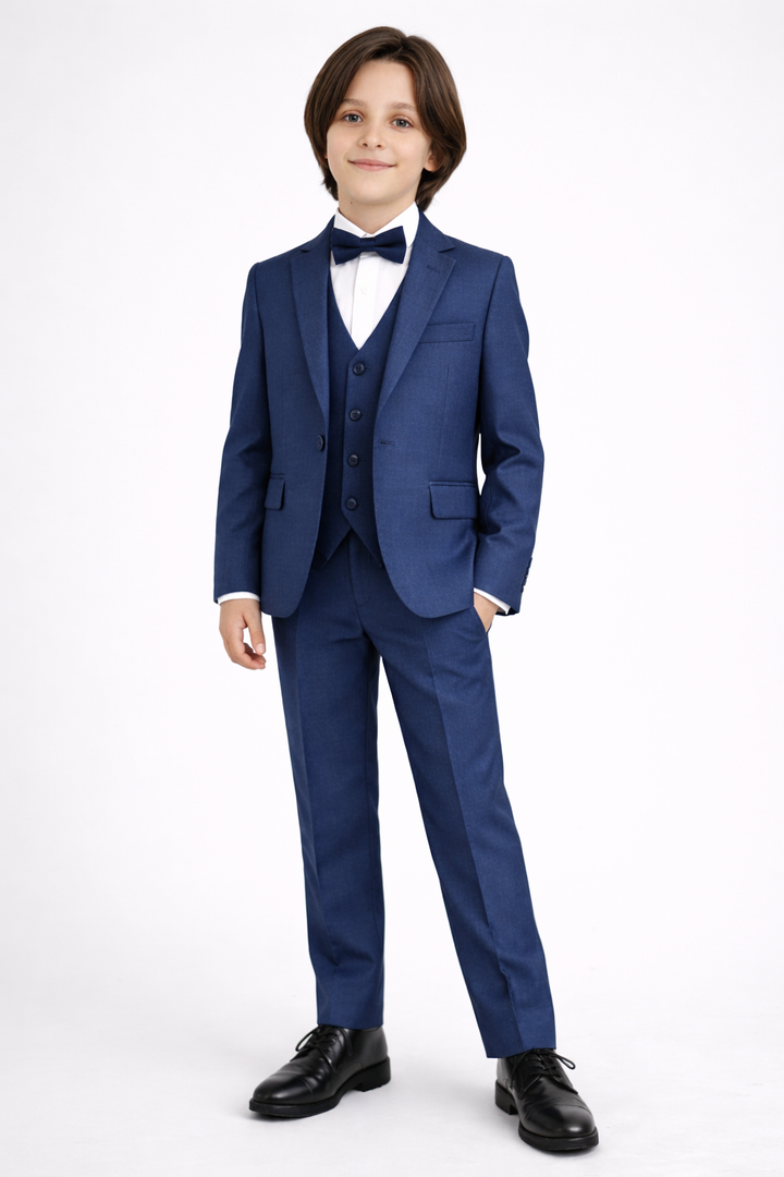 Trendy Boys' Navy Blue Suit Outfit