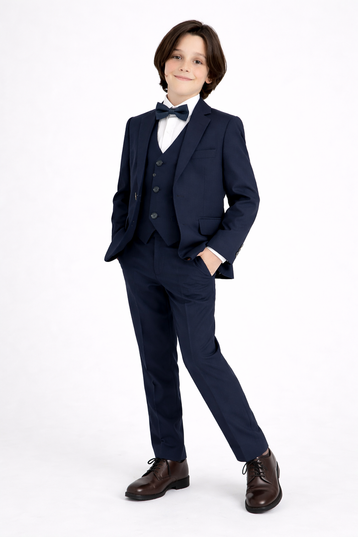 Elegance Redefined: Boys Navy Blue Party Suit