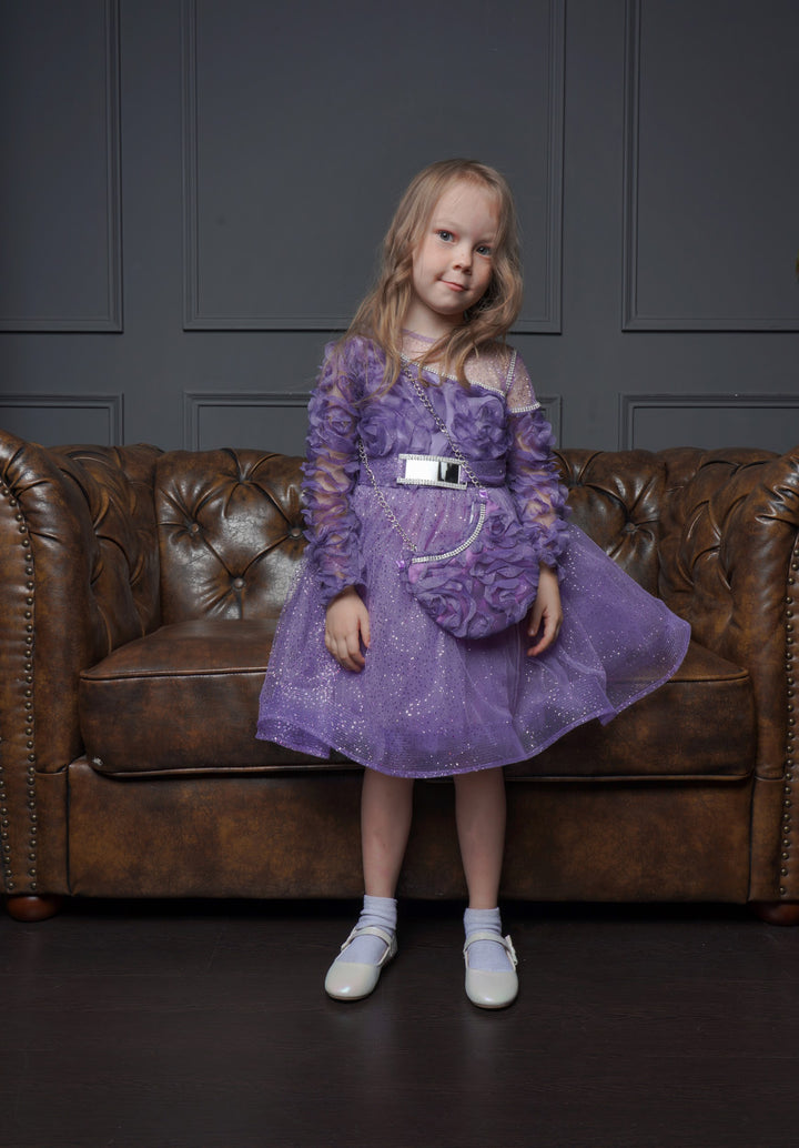 Eda Lilac Full Sleeves Birthday Dress