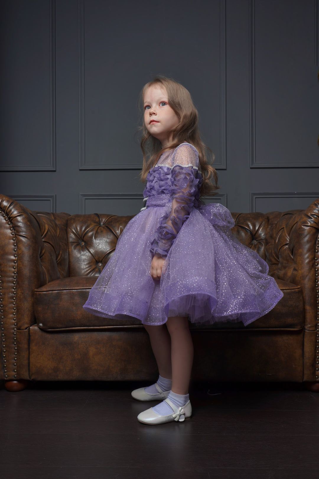 Eda Lilac Full Sleeves Birthday Dress