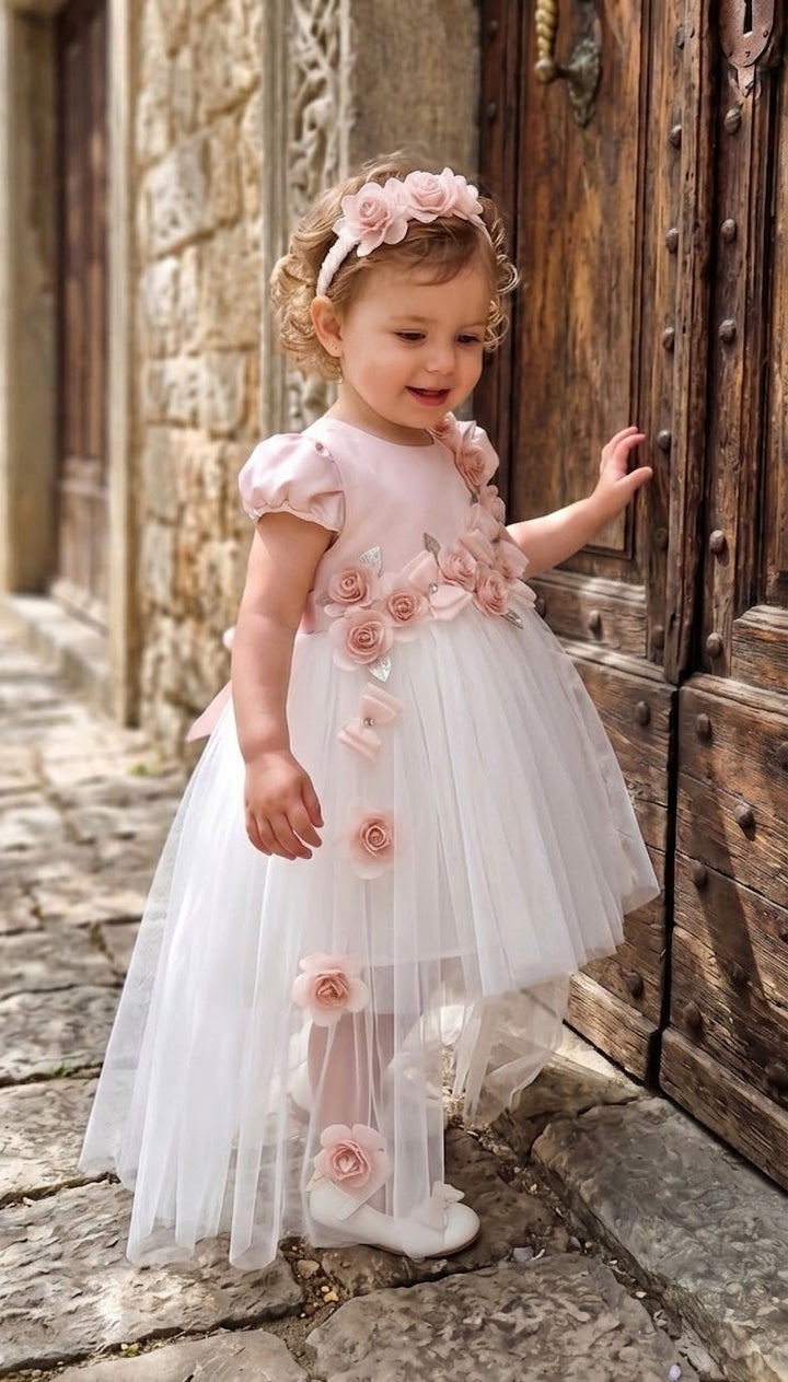 Nora Premium Pink Birthday Party Dress for Girls