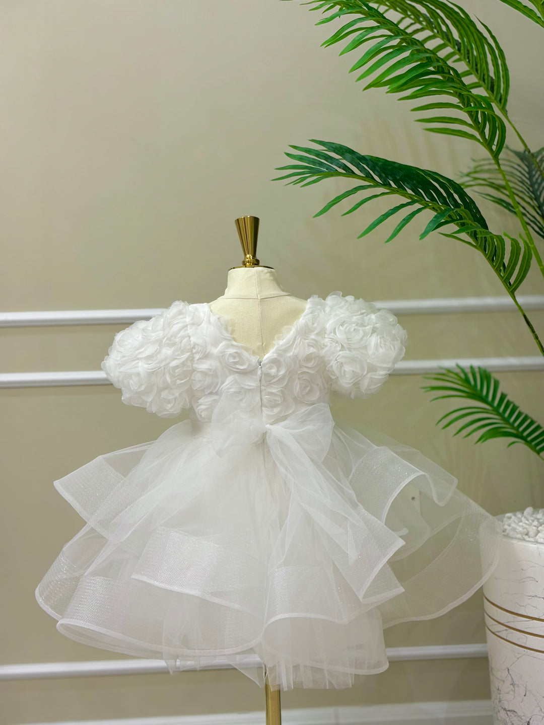 Anaya Girls White Blossom Party Dress