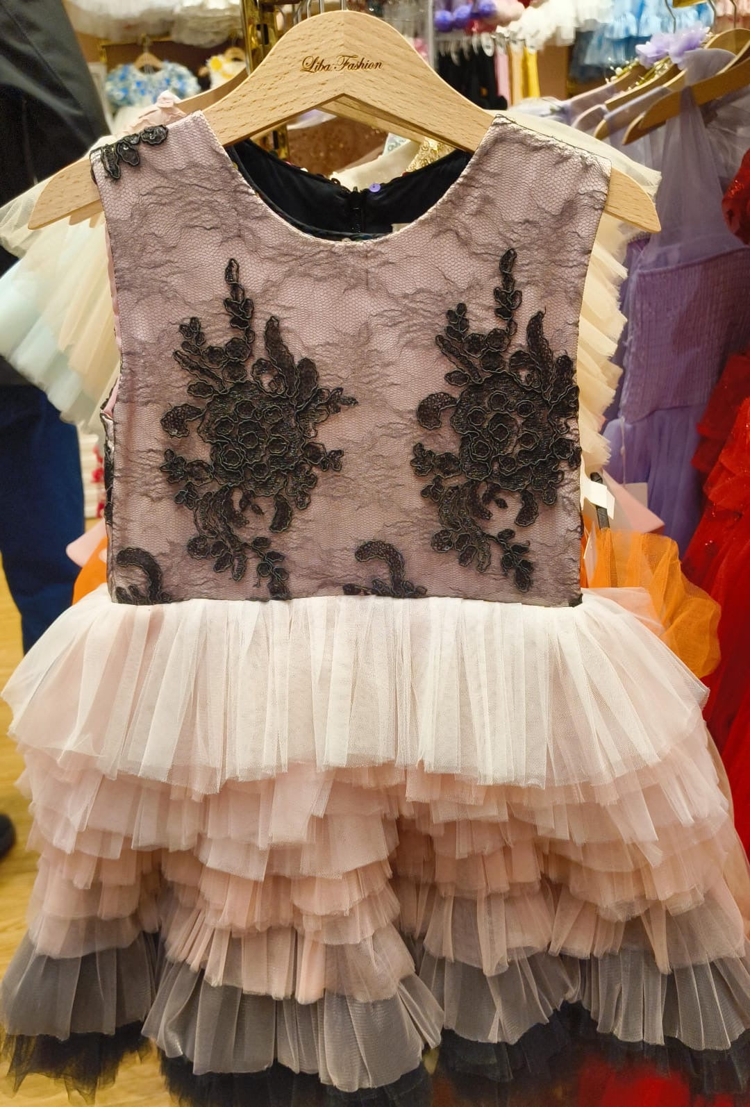 Tenia black and pink dress