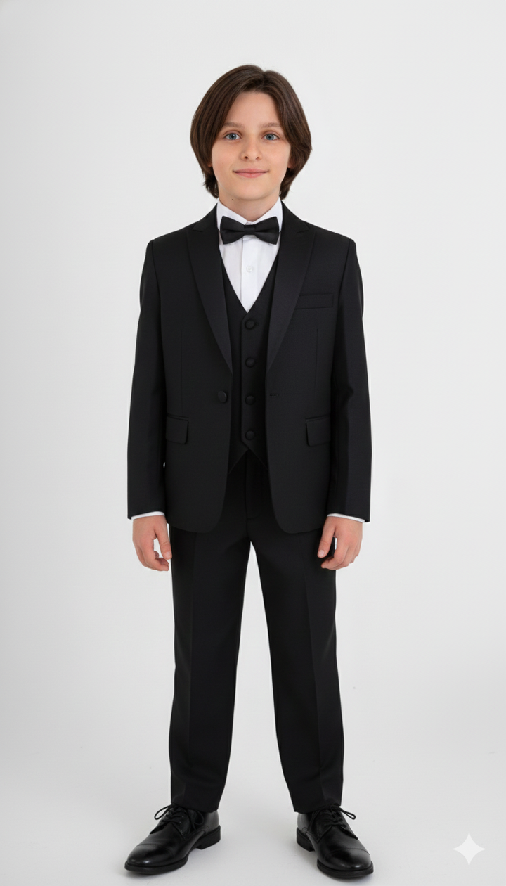 Trendy Boys' Black Suit Outfit