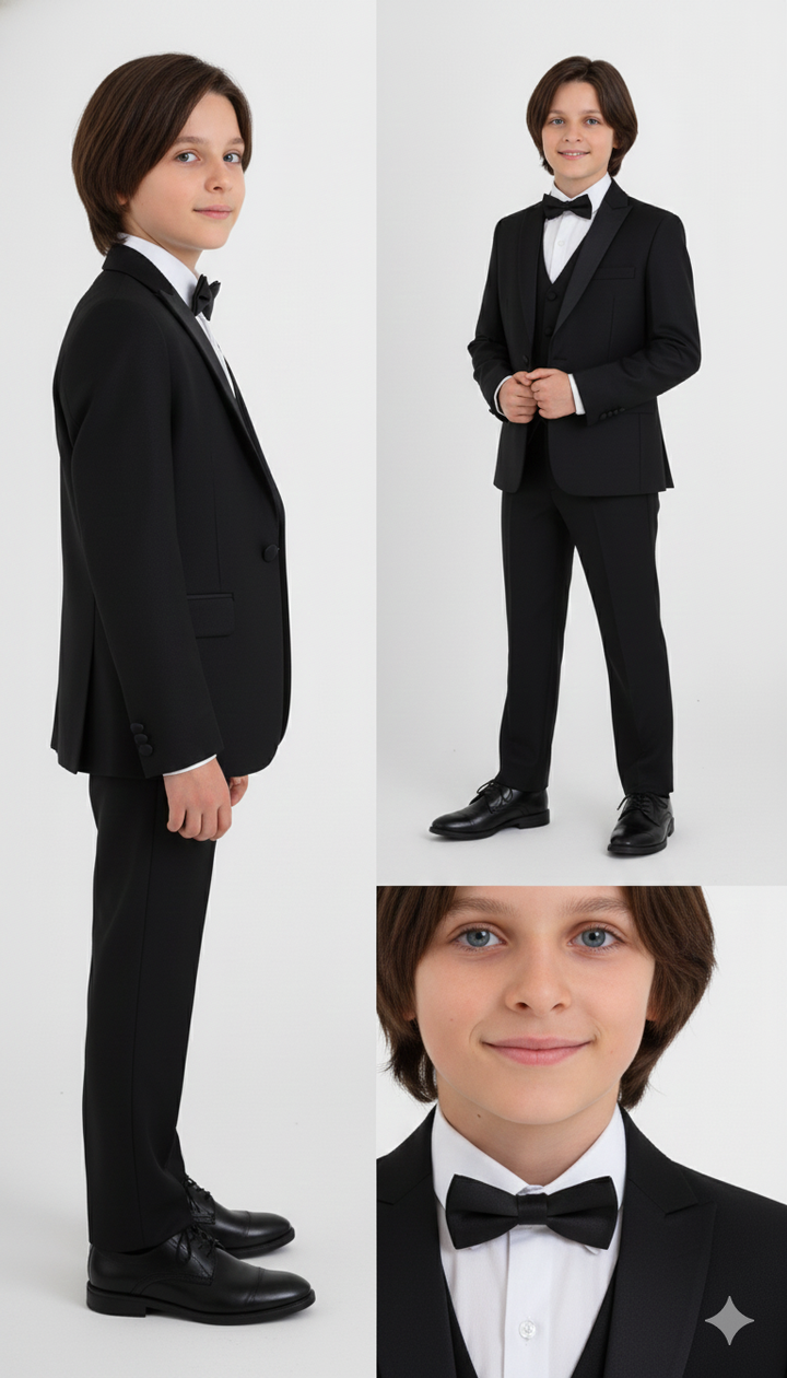 Trendy Boys' Black Suit Outfit