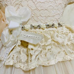 Beige Lace Luxury Girl Party Dress