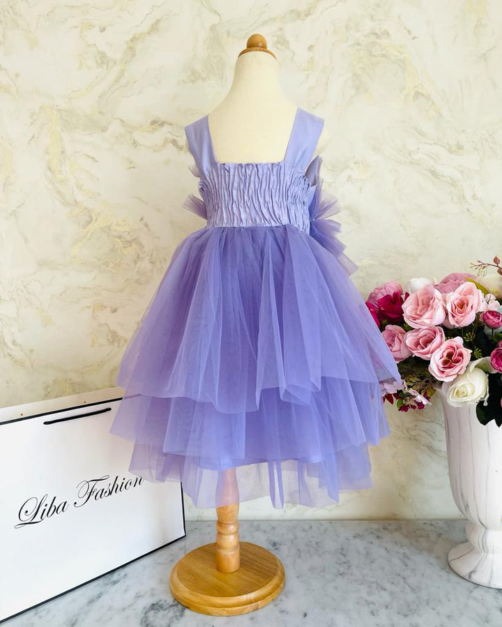 Misti Charming Lilac Multi Tiered Party Dress