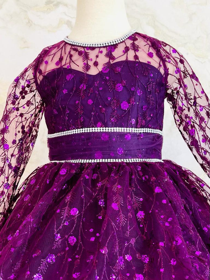 Julie Elegant Purple Tulle Party Dress