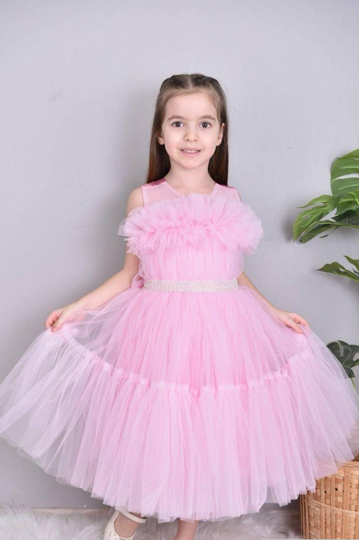 Margaret Beautiful Pink Tulle Party Dress for Girls