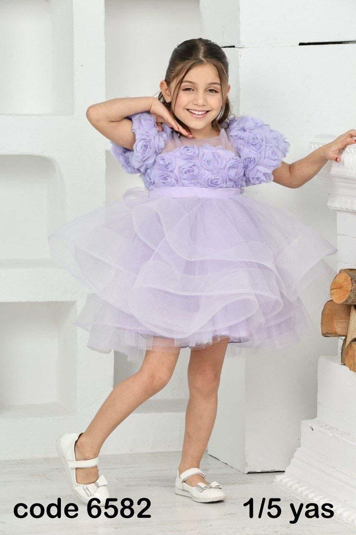 Anaya Girls Lilac Blossom Party Dress