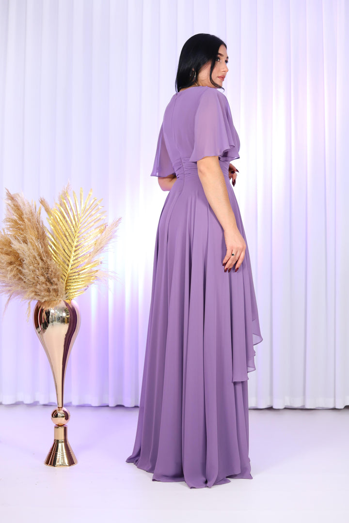 Jana Luxury Women Chiffon Lilac Gown Dress