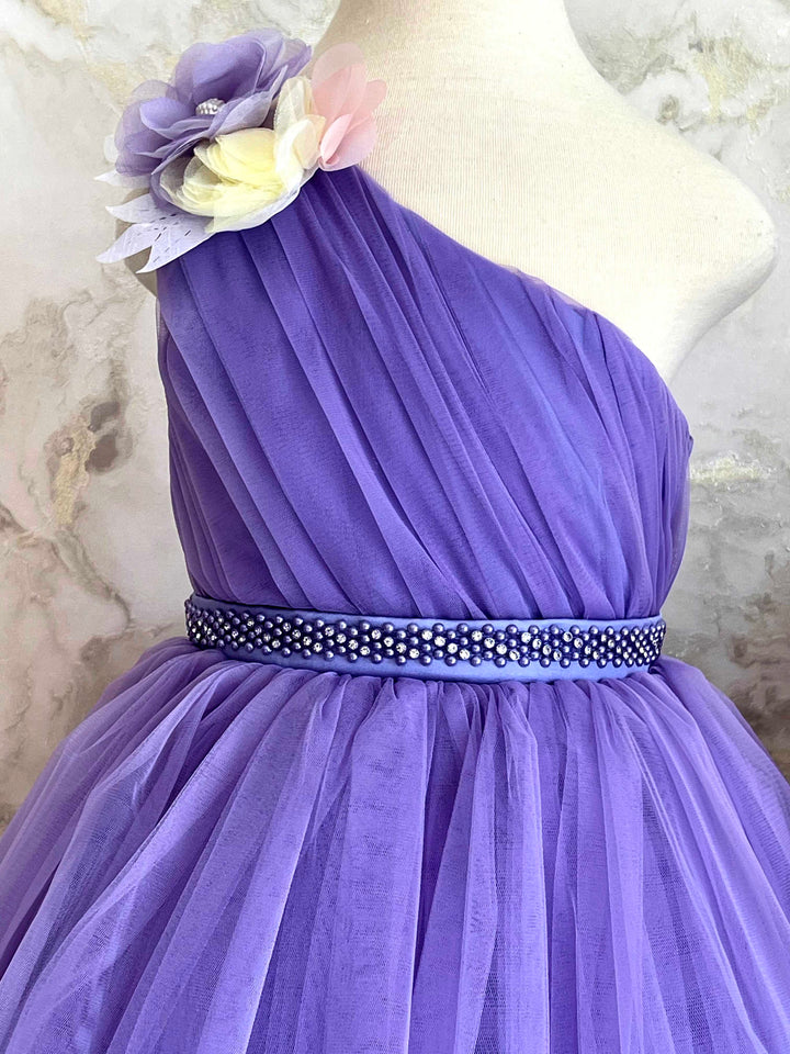 Hazel Beautiful Lilac One Shoulder Party Dress