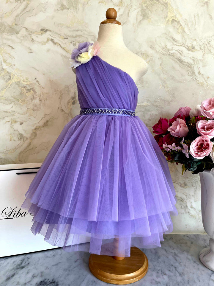 Hazel Beautiful Lilac One Shoulder Party Dress