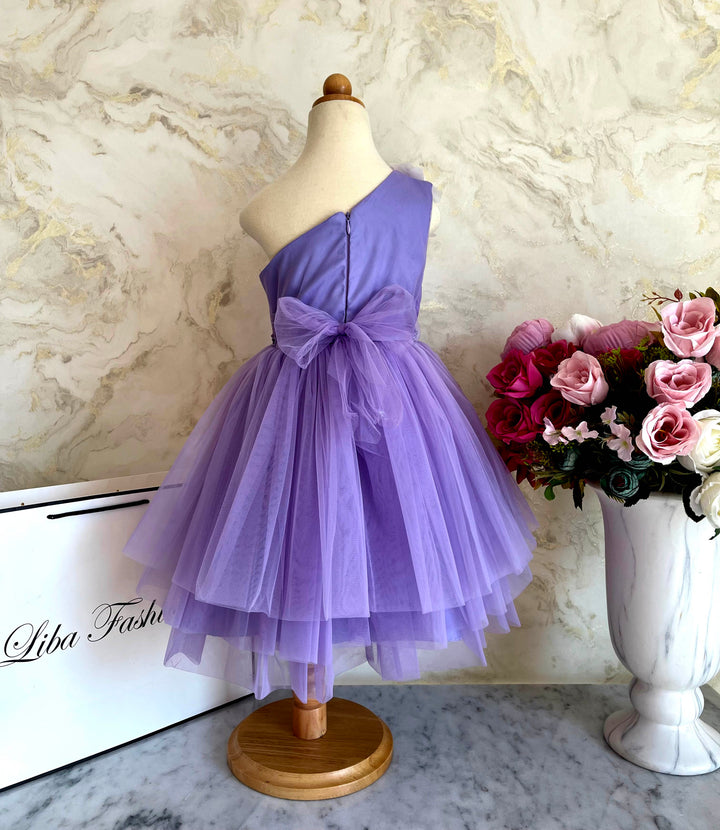 Hazel Beautiful Lilac One Shoulder Party Dress