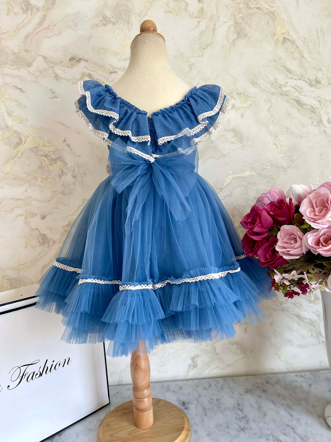 Isla Blue Baby Girl Party Dress