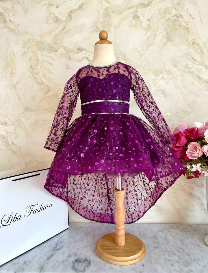 Julie Elegant Purple Tulle Party Dress