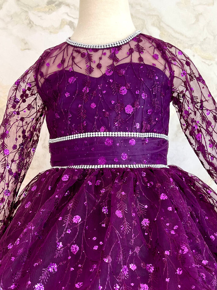 Julie Elegant Purple Tulle Party Dress