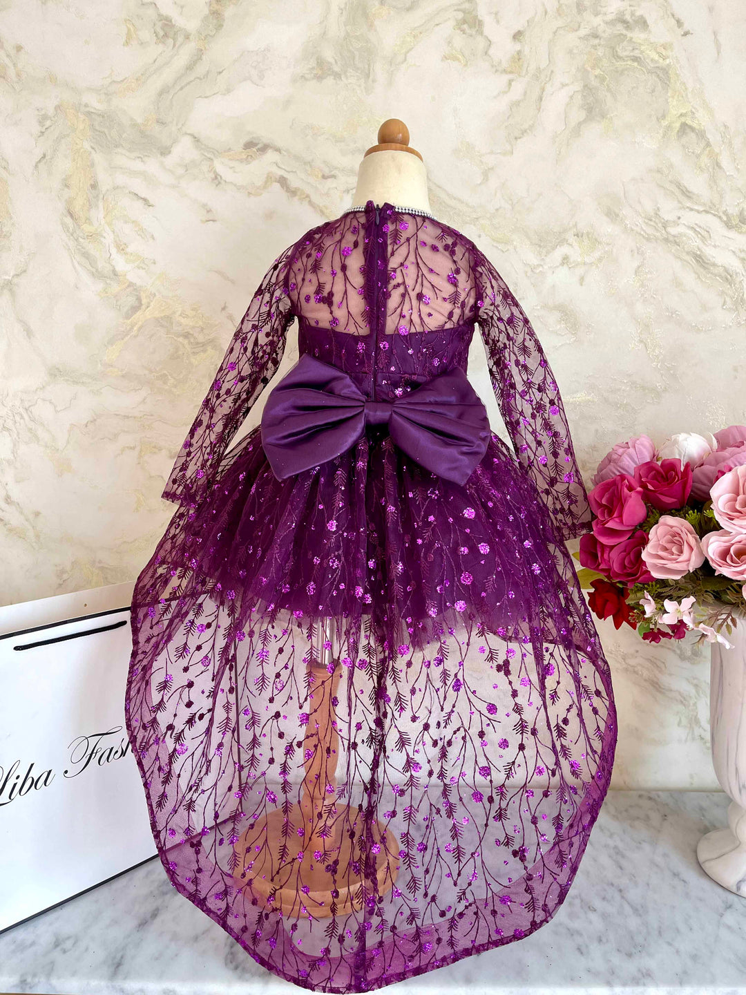 Julie Elegant Purple Tulle Party Dress