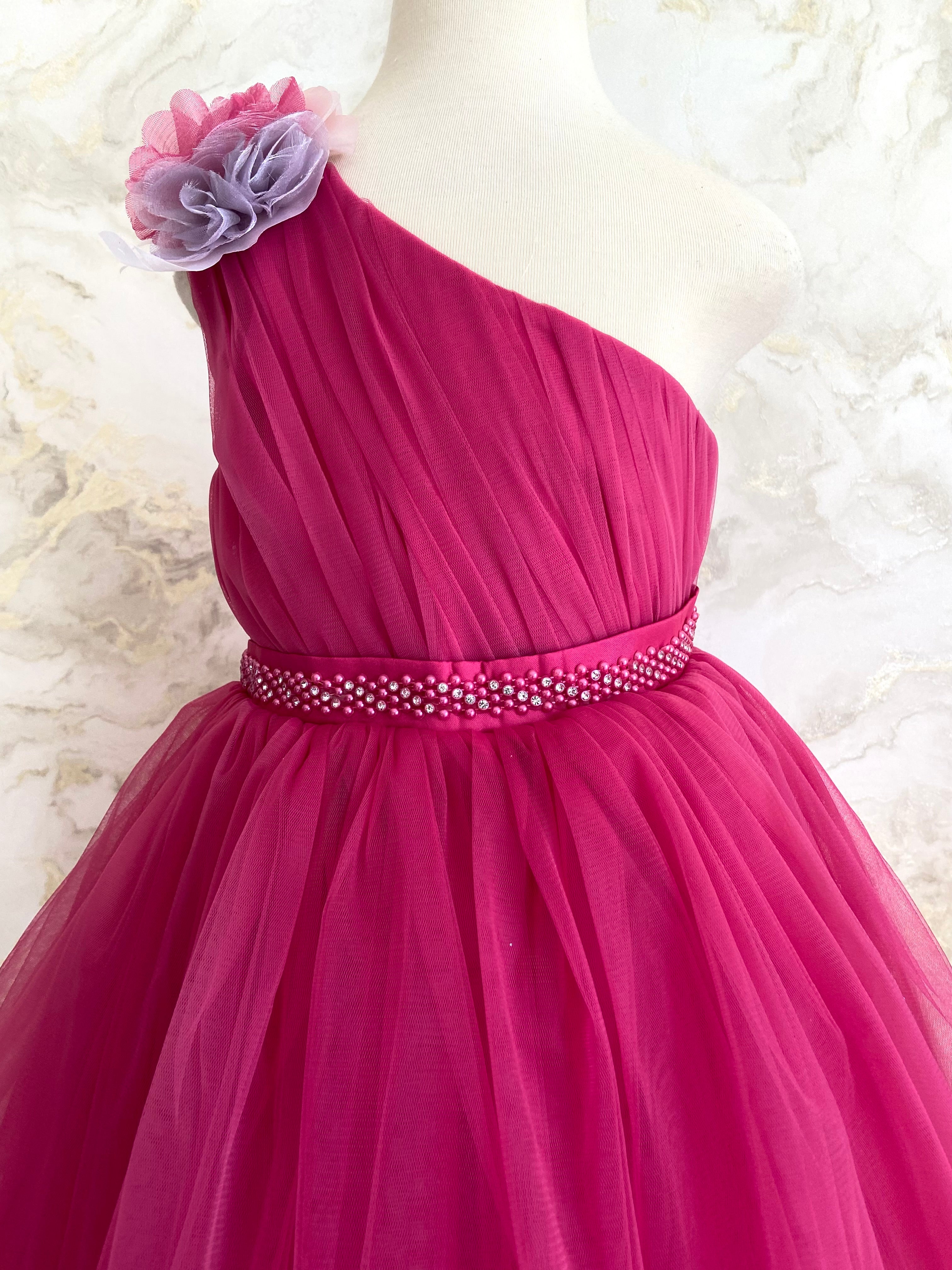 Dark pink party outlet dress