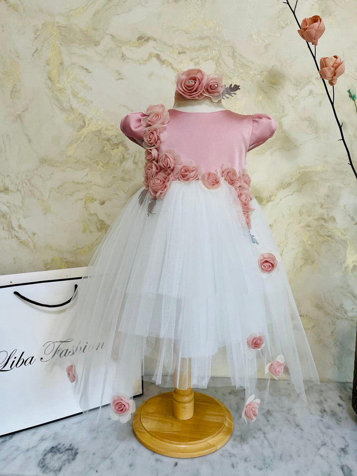 Nora Premium Pink Birthday Party Dress for Girls