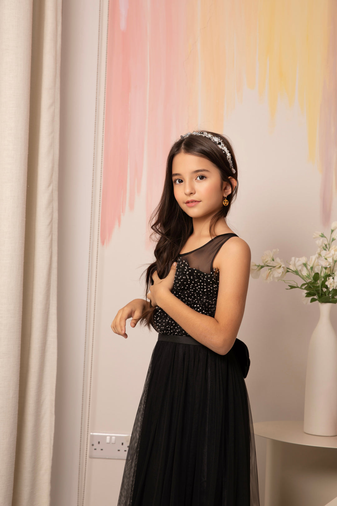 Lina Gorgeous Black Tulle Party Wear Dress