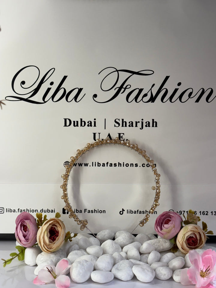 Luxury Handmade Golden Pearl Hairband