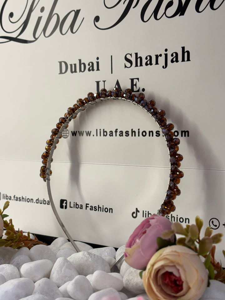 Luxury Handmade Beige Pearl Hairband