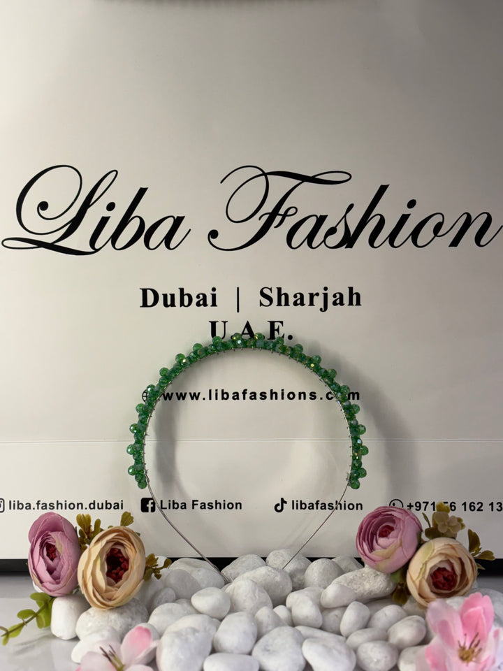 Luxury Handmade Green Pearl Hairband