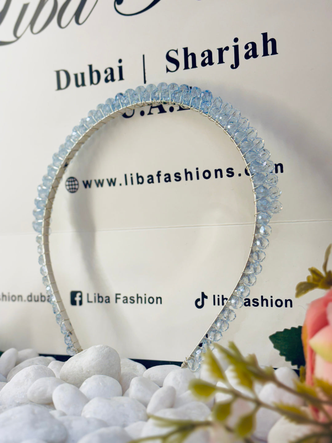 Crystal Dew Slim Band Blue Color