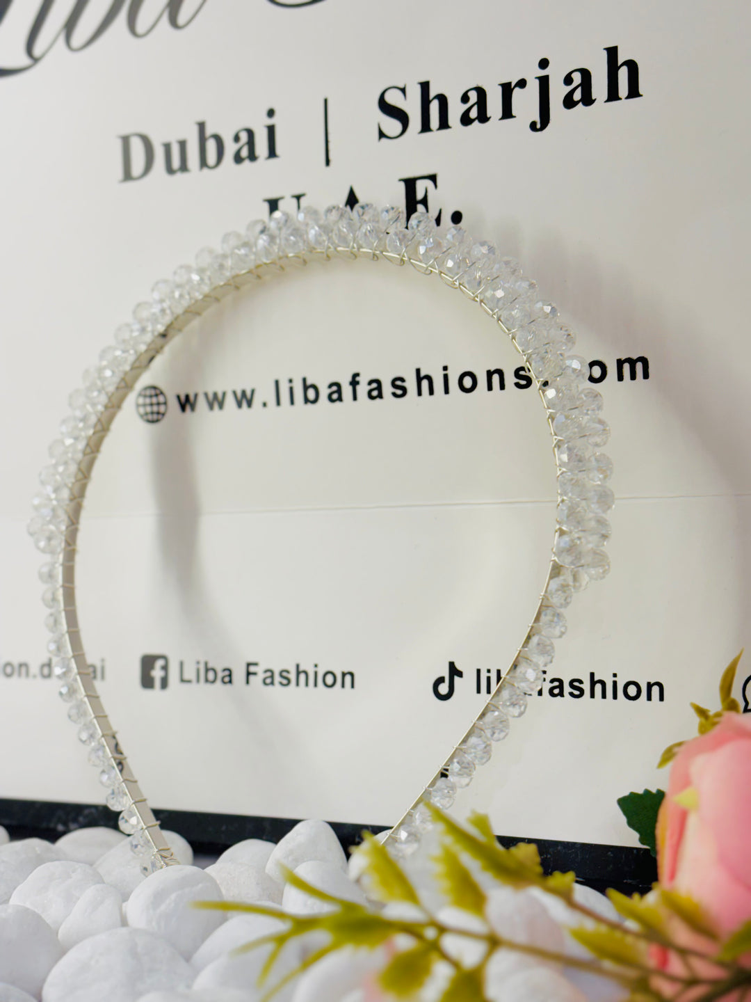 Crystal Dew Slim Band White Color