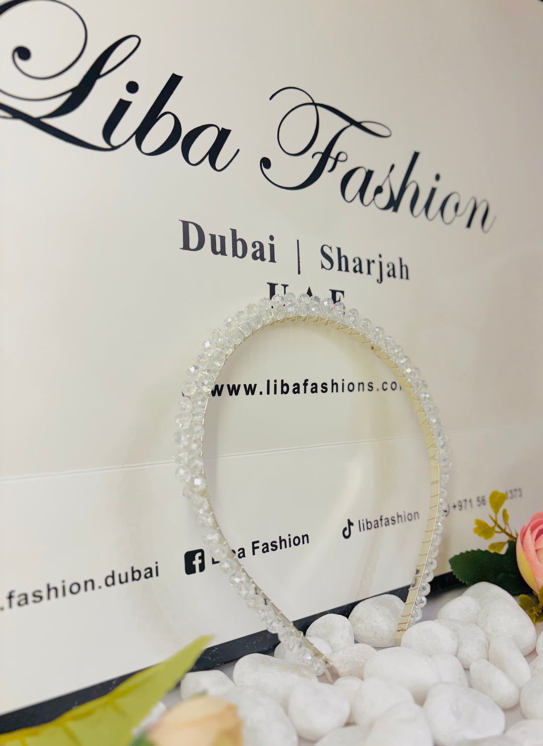 Crystal Dew Slim Band White Color