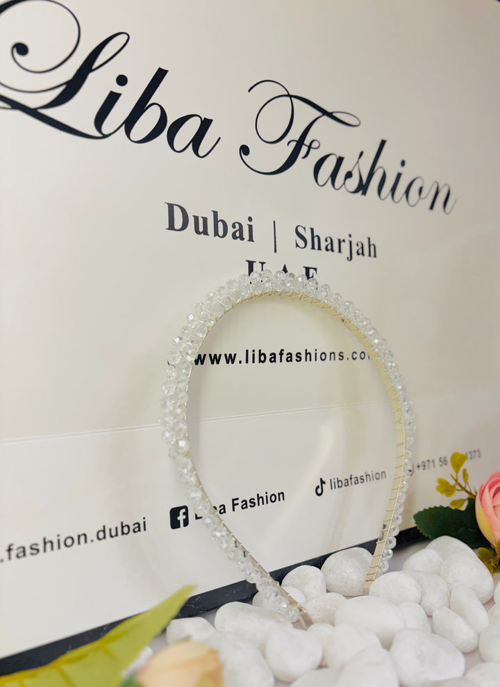 Crystal Dew Slim Band White Color