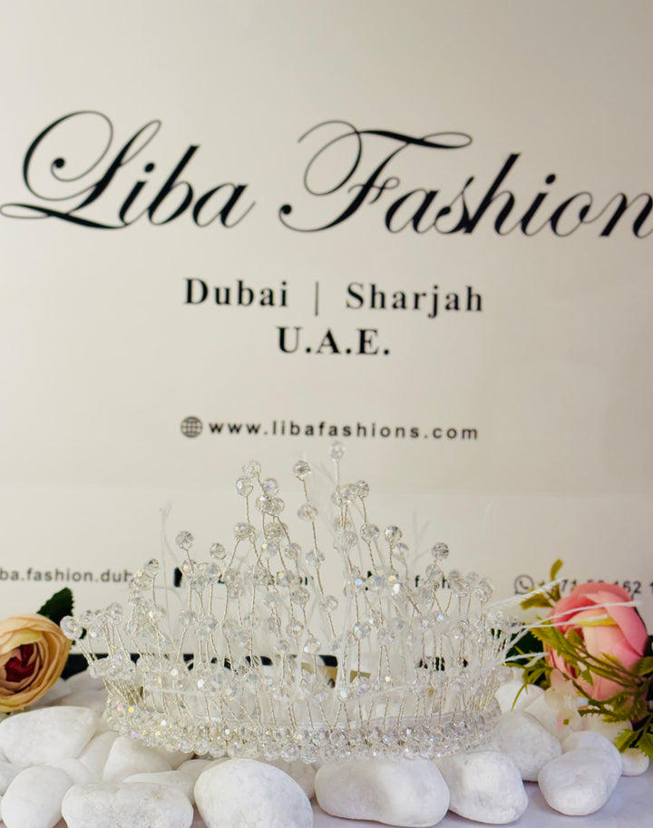 Ice Crystal Crown Tiara White Color