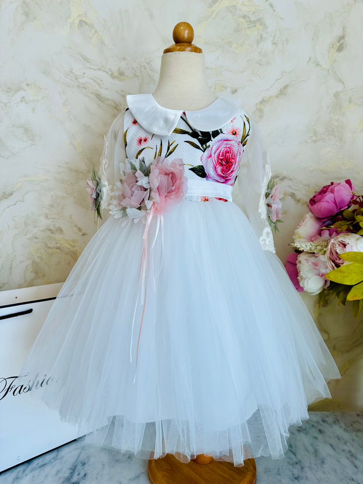 Mila Gorgeous White Girls Birthday Party Dress