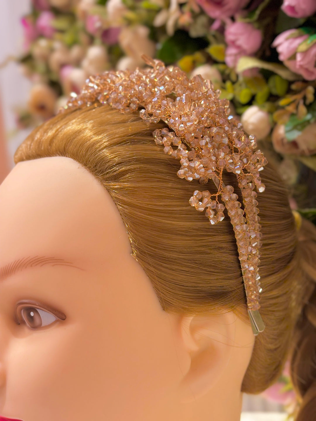 Luxury Double Layered Gold Crystal Headband