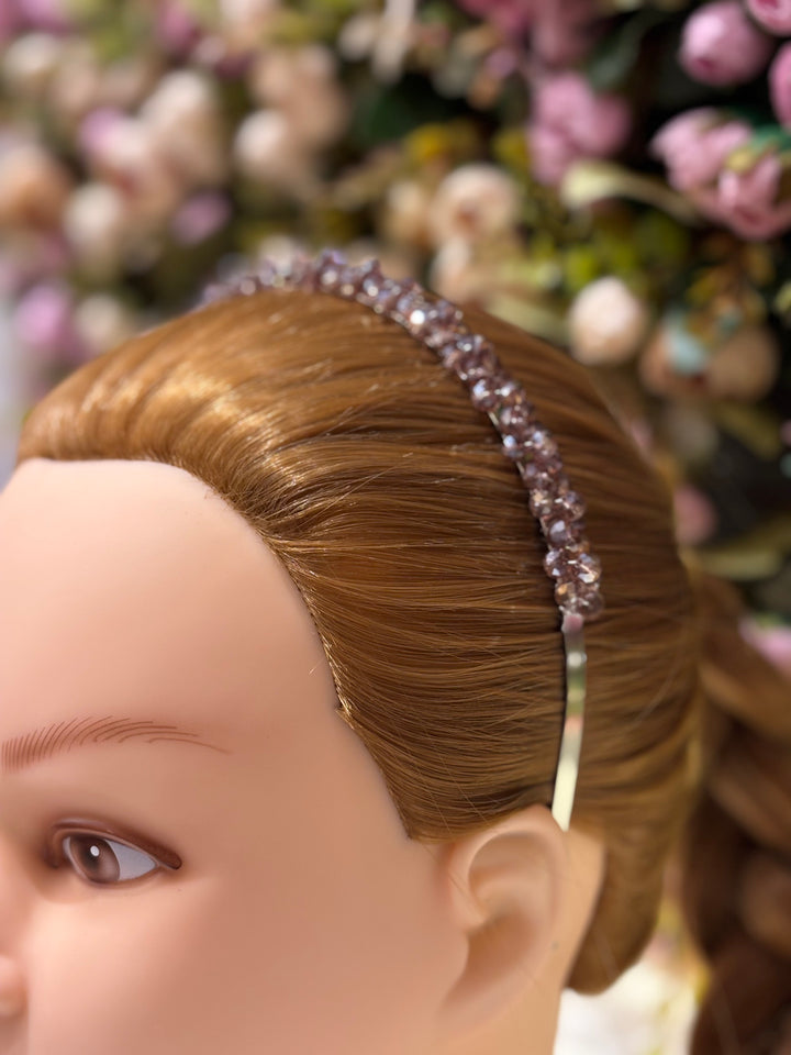 Luxury Handmade Beige Pearl Hairband