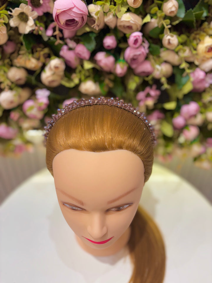 Luxury Handmade Beige Pearl Hairband